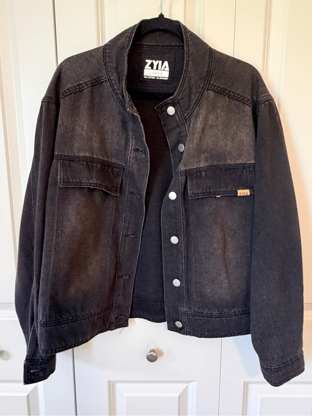 ZYIA Black Washed Denim Jacket
